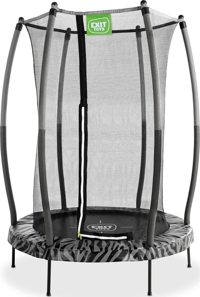 Batutas EXIT Tiggy Junior su apsauginiu tinklu ø140 cm, juodas/pilkas