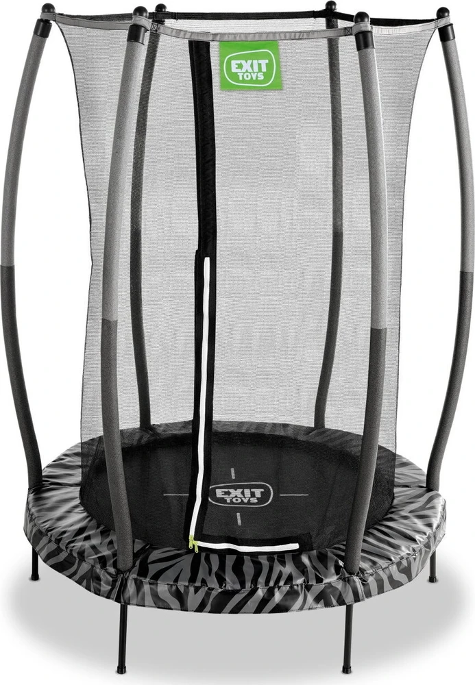 Batutas EXIT Tiggy Junior su apsauginiu tinklu ø140 cm, juodas/pilkas