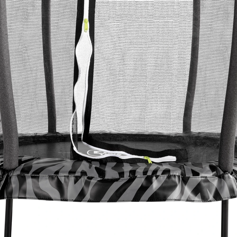 Batutas EXIT Tiggy Junior su apsauginiu tinklu ø140 cm, juodas/pilkas