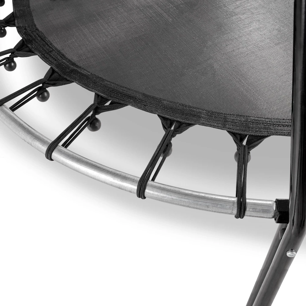 EXIT Tiggy Junior trampoline with bar ø140cm - juodas/žalias