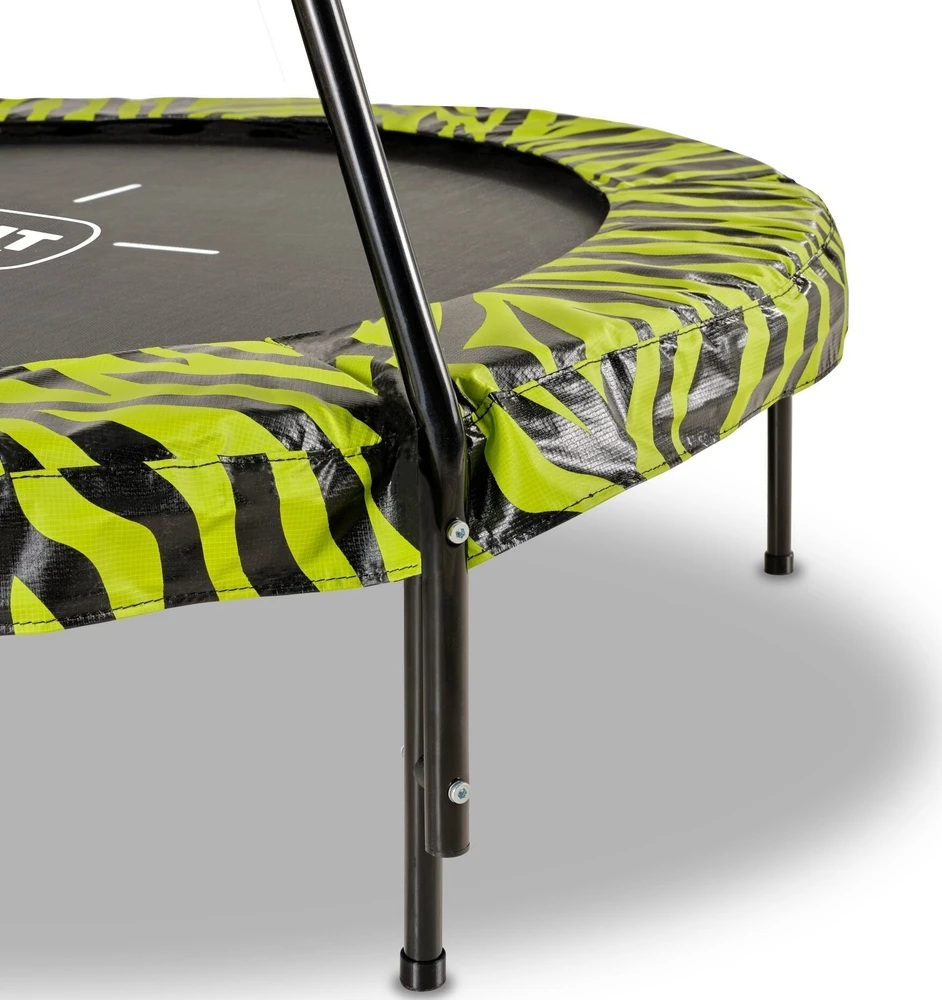EXIT Tiggy Junior trampoline with bar ø140cm - juodas/žalias