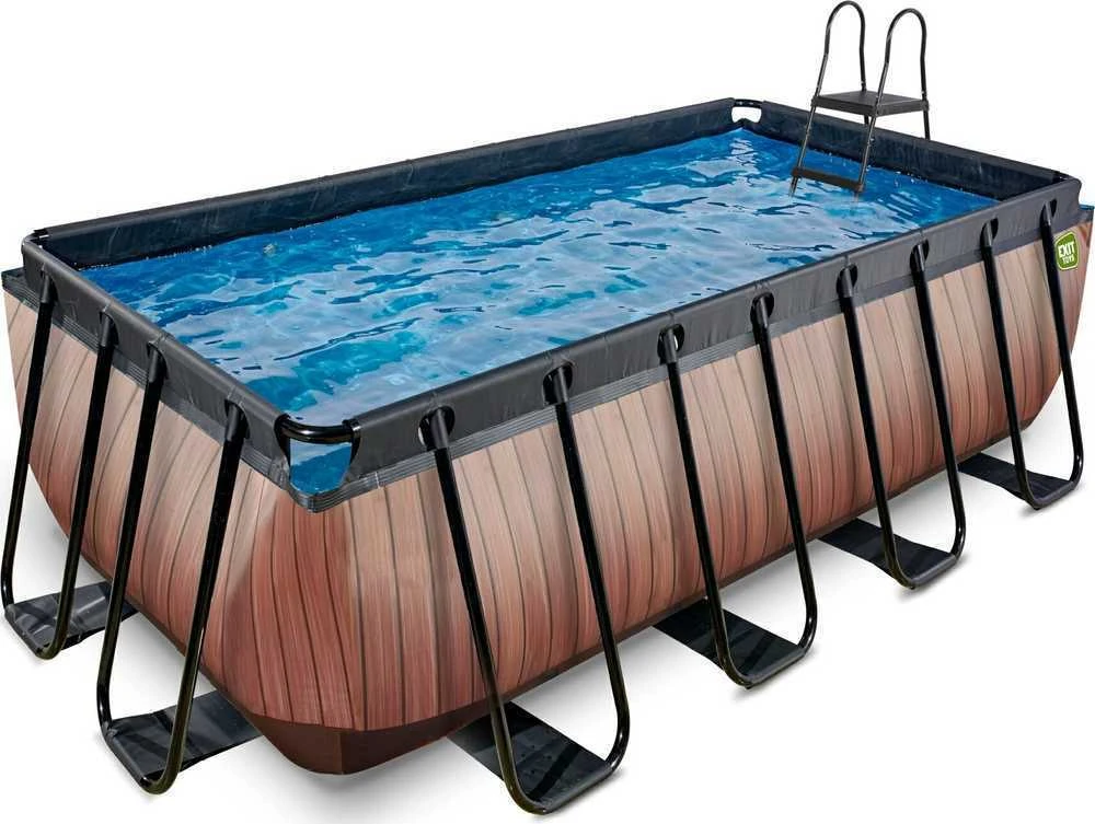 EXIT Wood pool 400x200x122cm with filter pump - ruda