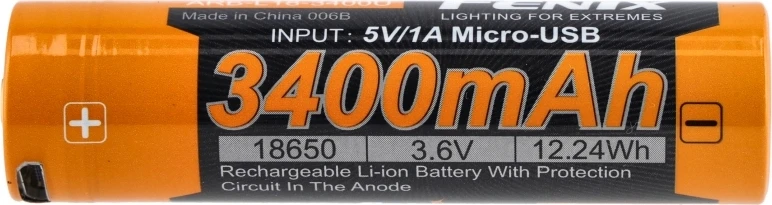 Fenix USB Baterija ARB-L18U (18650 3400mAh 3.6V)