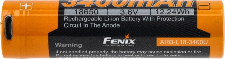 Fenix USB Baterija ARB-L18U (18650 3400mAh 3.6V)