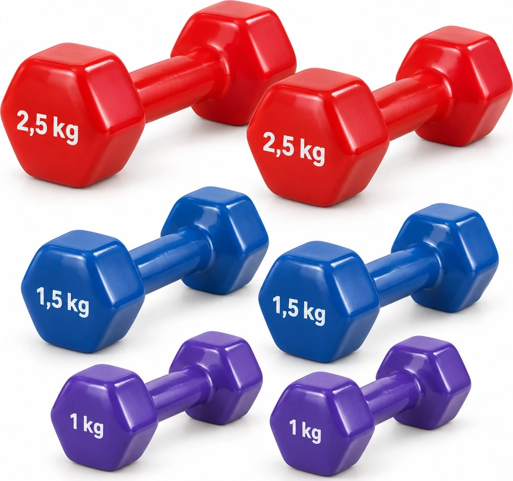 Fitker Vinilinių hantelių rinkinys su lagaminu - 10 kg