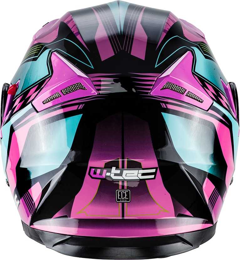 Apverčiamas motociklininko šalmas W-TEC Pezzon Magenta