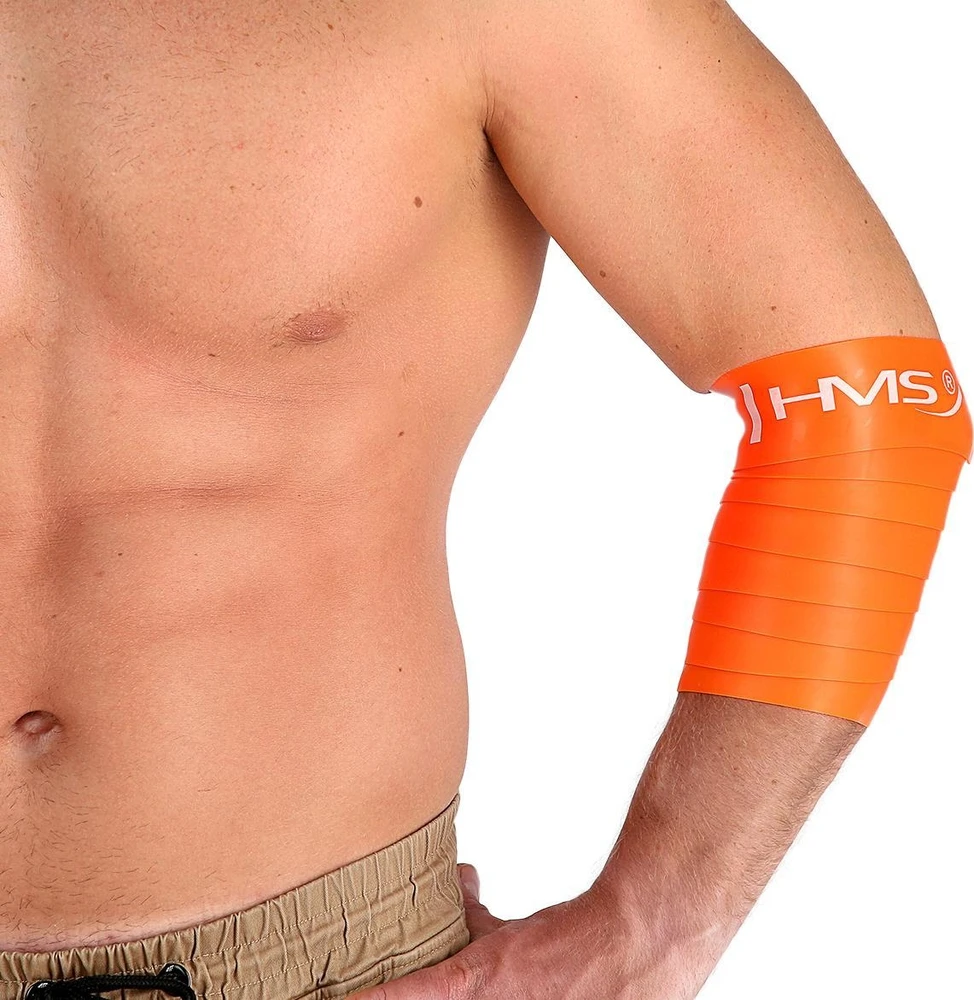 Elastinė guminė mankštos juosta HMS FB02, oranžinė