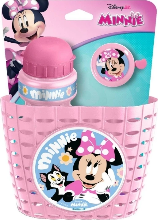 Frozen Dviračio rinkinys Minnie (krepšelis, gertuvė, skambutis) – rožinis