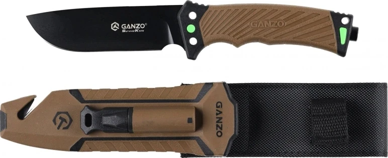 Ganzo Firebird Peilis su fiksuota geležte Ganzo G8012V2-DY flintlock