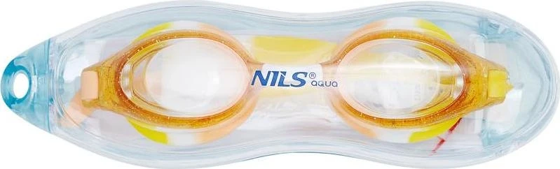 Geltoni juniorų plaukimo akiniai NQG870AF NILS Aqua