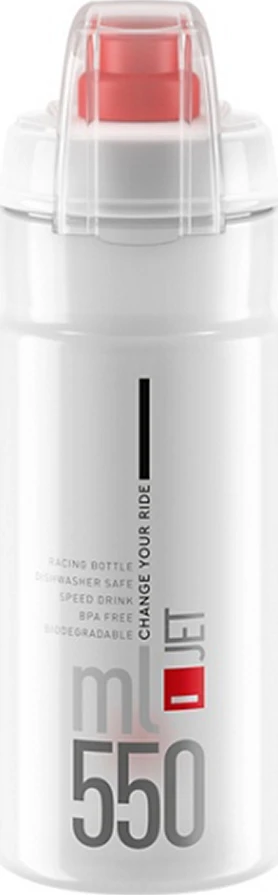 Gertuvė Elite Jet Plus Clear Raudona Logo 550ml