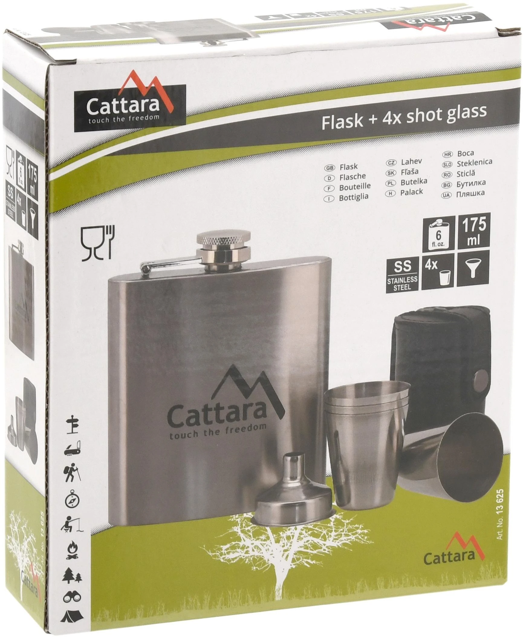 Gertuvė su 4 stikliukais Cattara 175 ml
