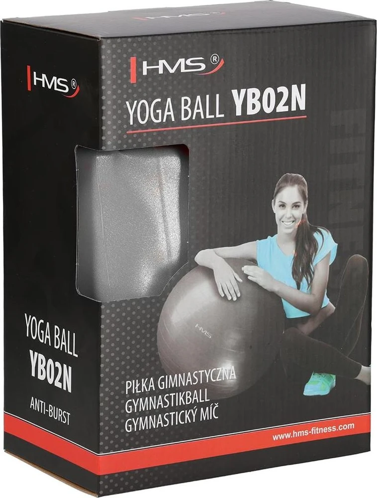 Gimnastikos kamuolys HMS YB02 New 55 cm, grafito spalvos