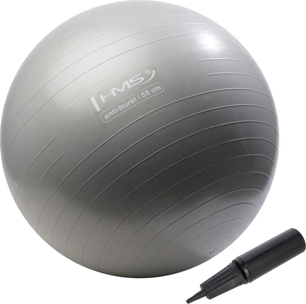 Gimnastikos kamuolys HMS YB02 New 55 cm, grafito spalvos