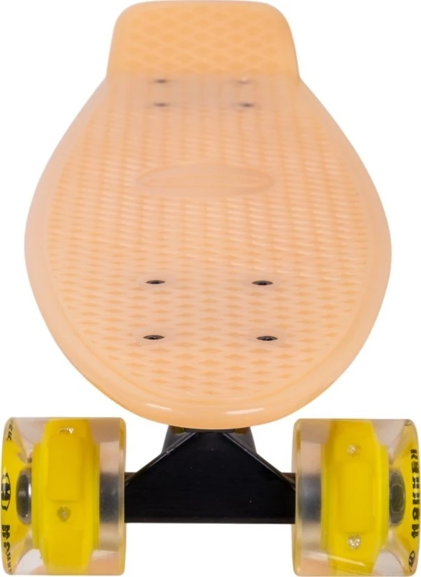 Tamsoje šviečiantis penny boardas su šviečiančiais ratukais WORKER Solosy C1 22″
