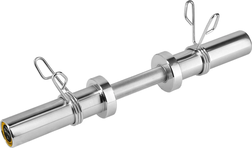 Trumpas olimpinis grifas GOP050 su spyruokliniais užraktais, 5kg, 50 cm, HMS
