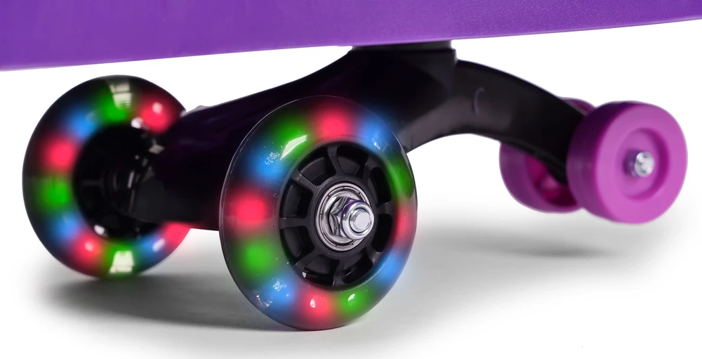 Gravitacinė mašinėlė vaikams su LED ratais, violetinė ECOTOYS
