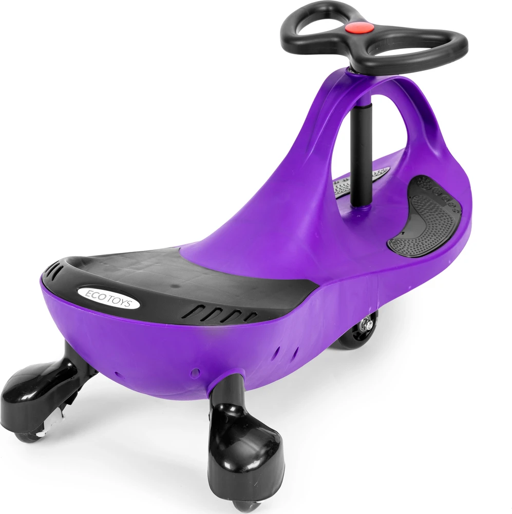 Gravitacinė mašinėlė vaikams su LED ratais, violetinė ECOTOYS