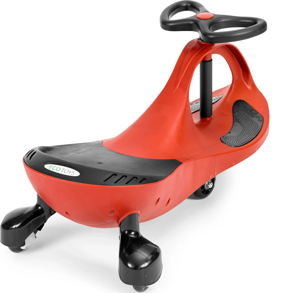 Vaikiškas gravitacinis automobilis su LED ratais, raudonas ECOTOYS
