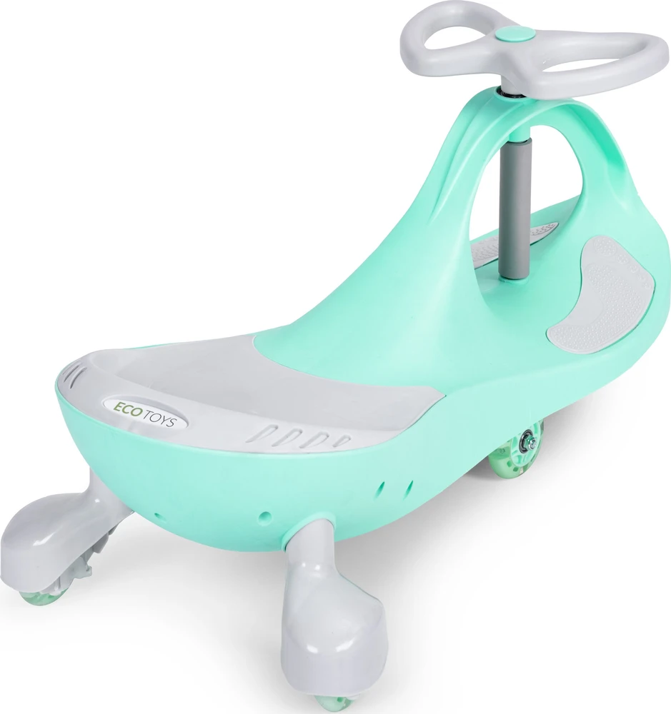 Gravity ride vaikiška transporto priemonė LED ratai žalia ECOTOYS