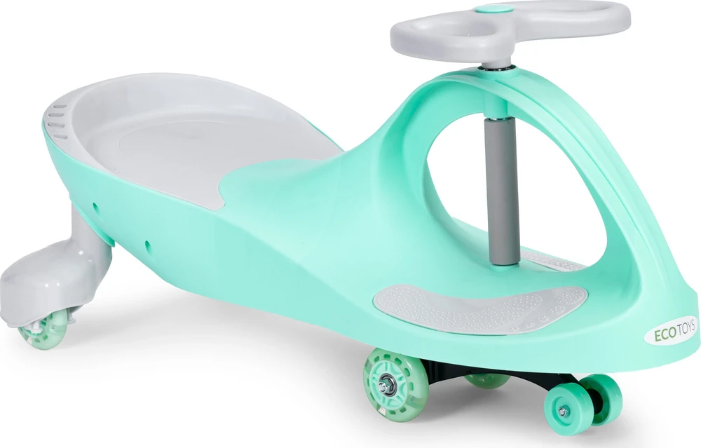Gravity ride vaikiška transporto priemonė LED ratai žalia ECOTOYS