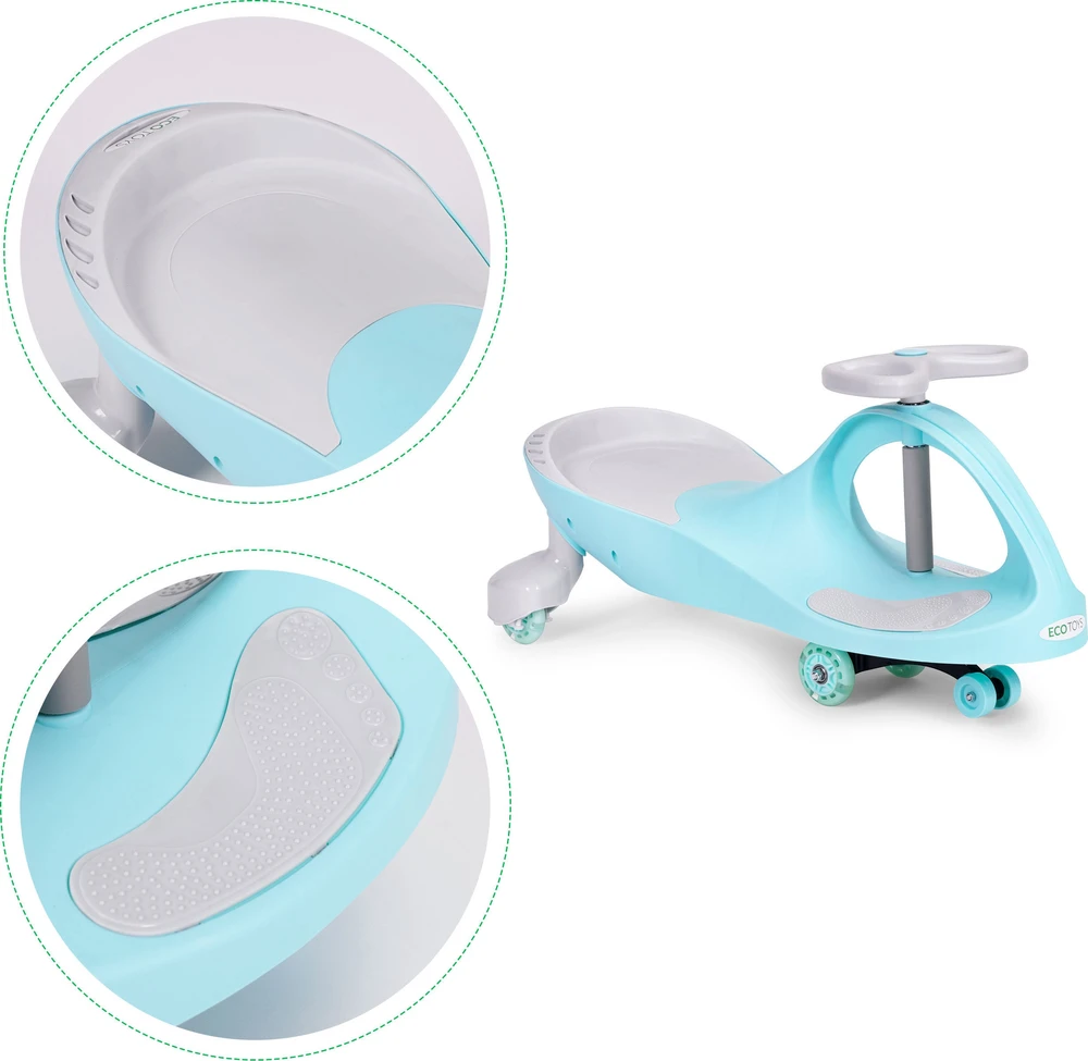 Gravity ride vaikiškos transporto priemonės ratai LED mėlyni ECOTOYS