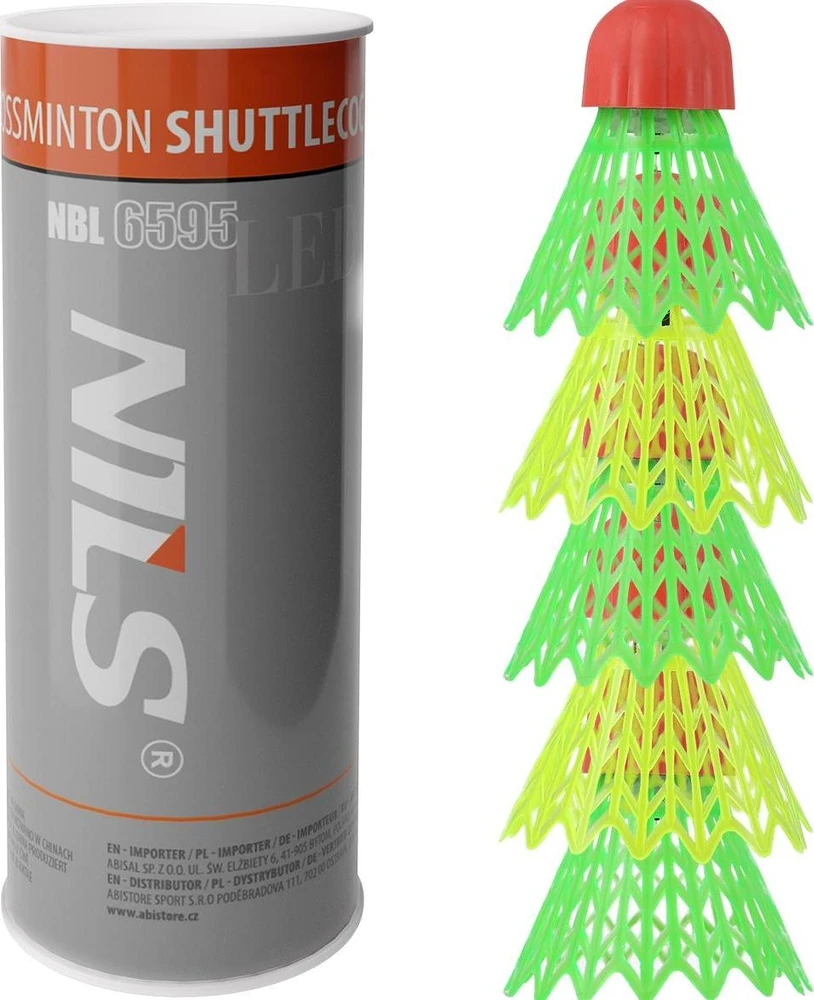 NBL6595 krosmintono nailoniniai plunksneliai su LED, 5 vnt. NILS