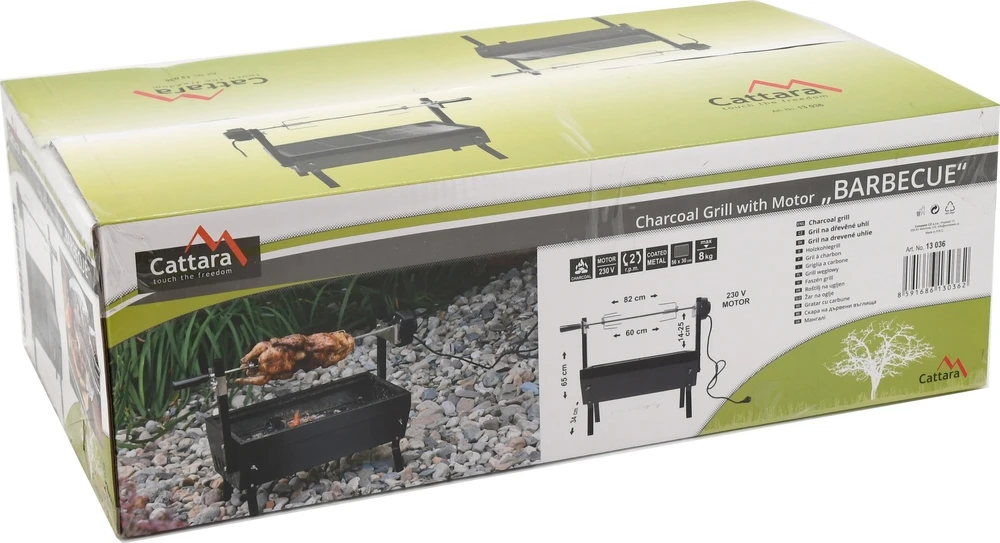 Grilis su elektriniu varikliu 230 V Cattara Barbecue 60 cm