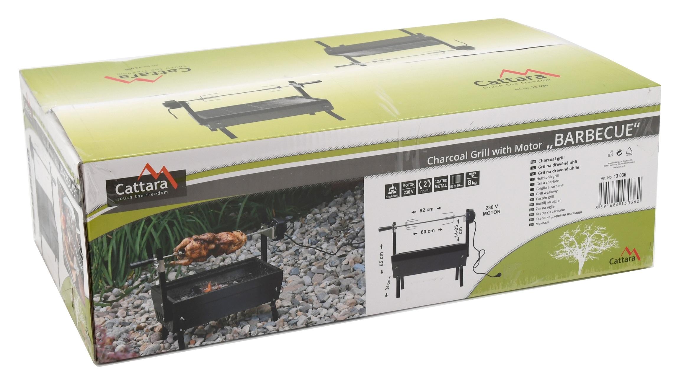 Grilis su elektriniu varikliu 230 V Cattara Barbecue 60 cm