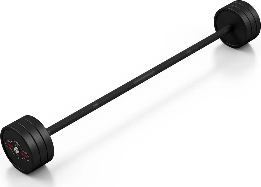 Gumuotas tiesus štangos grifas 25 kg, matinis juodas – Marbo Sport