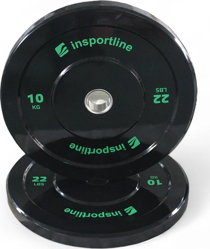 Guminis svorio diskas inSPORTline Bumper Plate Lite 10 kg 50 mm