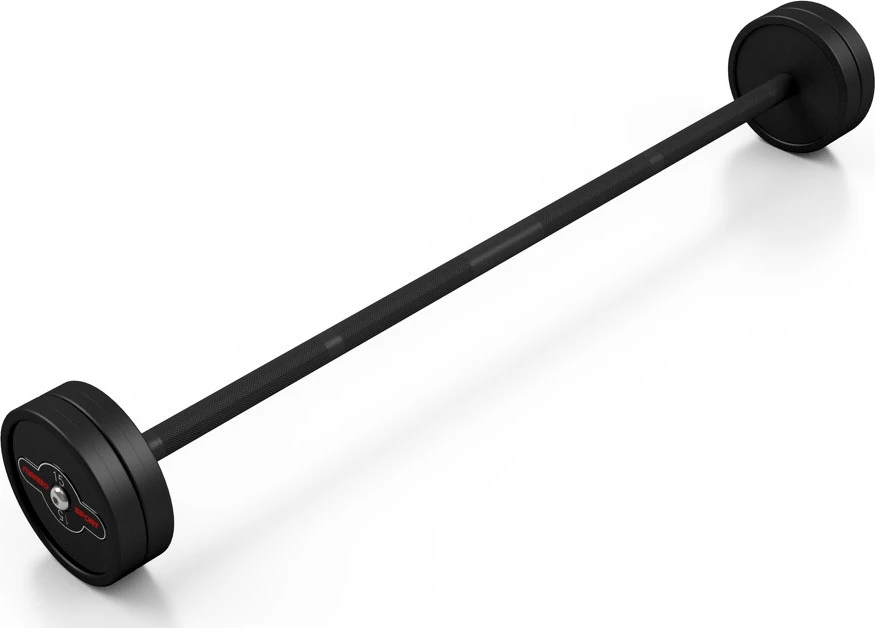 Gumuotas tiesus štangos grifas 15 kg, matinis juodas - Marbo Sport