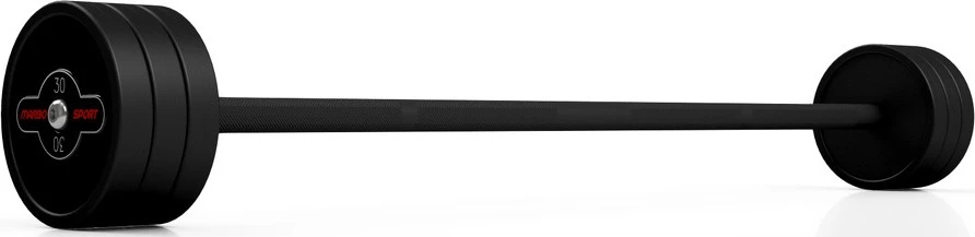 Gumuotas tiesus štangos grifas 30 kg, matinis juodas – Marbo Sport