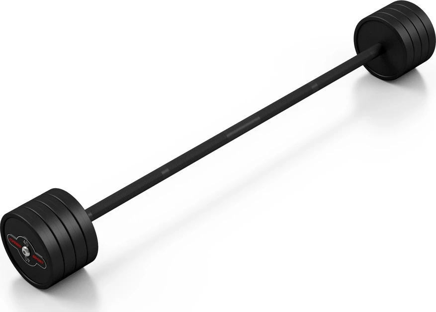 Gumuotas tiesus štangos grifas 40 kg, matinis juodas - Marbo Sport