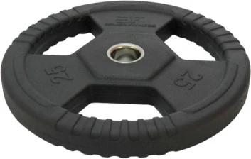 Guma dengtas svorio diskas su rankenomis Bauer Fitness Premium 25 kg AC-1497