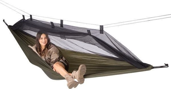 Hamakas su tinkleliu nuo uodų Nils Camp NC3116, žalias