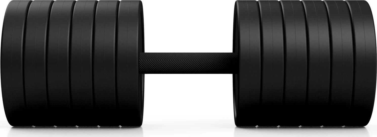 Gumuotas hantelis Marbo Sport, raudonas, 47,5kg