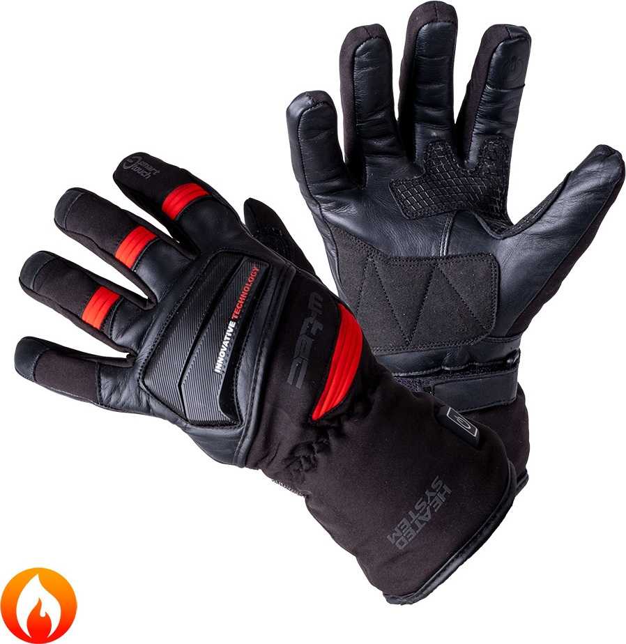 Šildomos motociklininko/dviratininko pirštinės W-TEC HEATamo