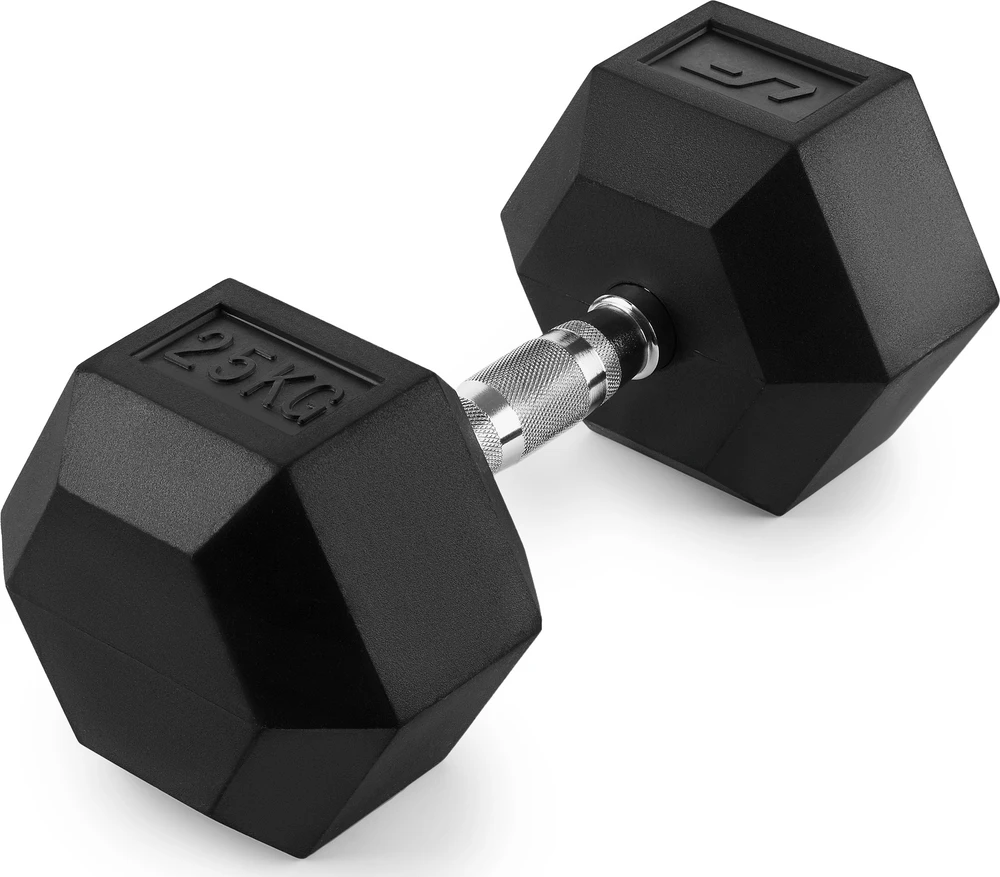 HEX guma dengtas ketaus hantelis 25 kg – UpForm