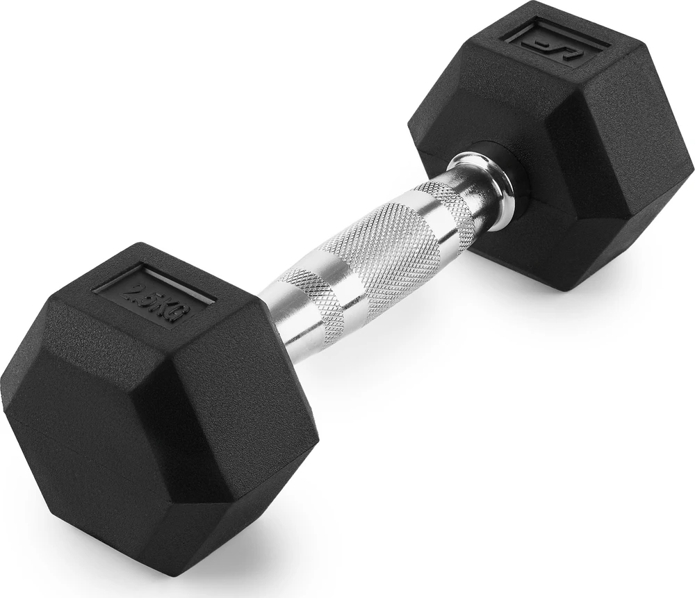 HEX 2,5kg guma dengtas ketaus hantelis – UpForm