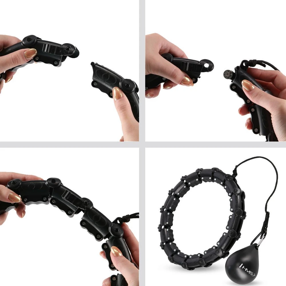 HHW02 juodas svorinis hula lankas HMS
