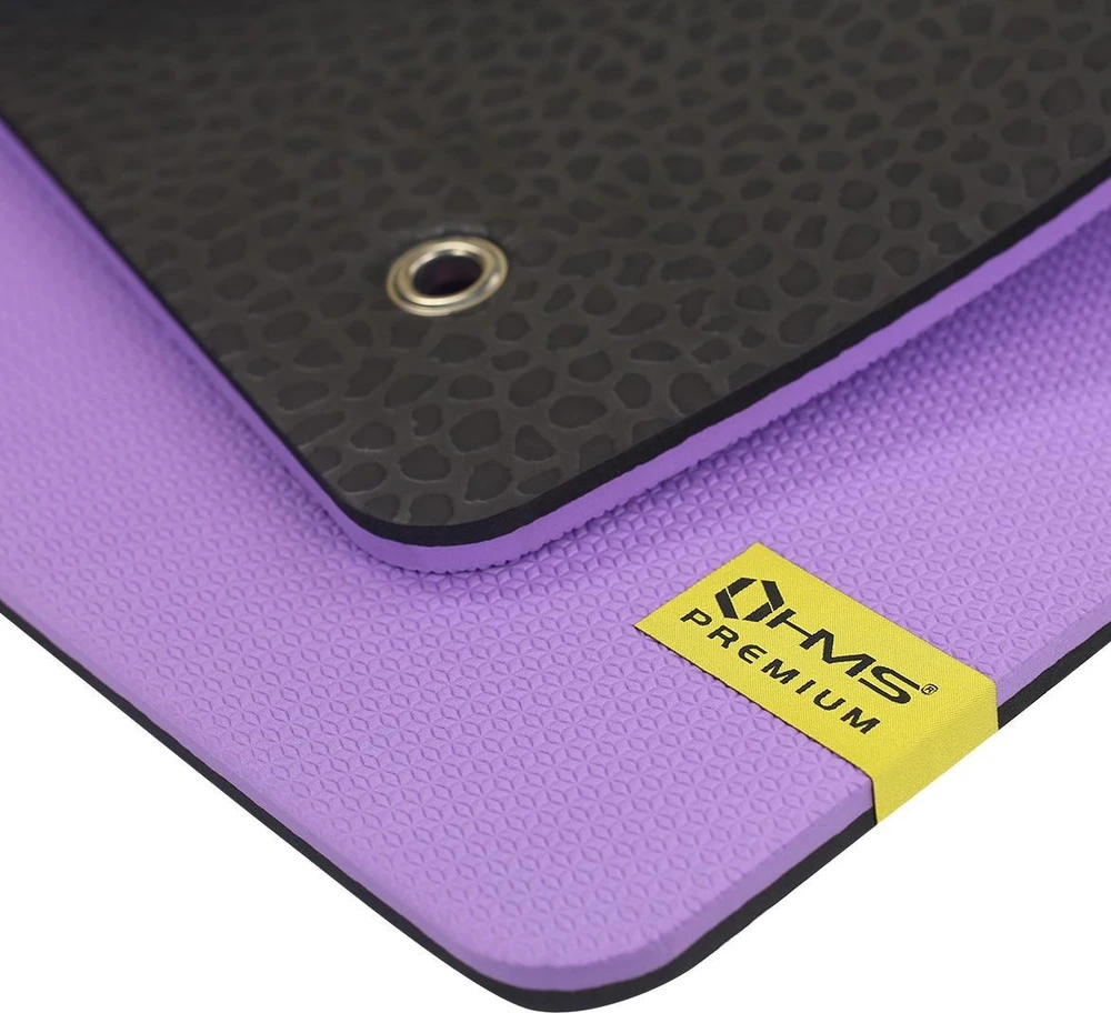 Treniruočių kilimėlis HMS Premium MFK01, violetinis-juodas