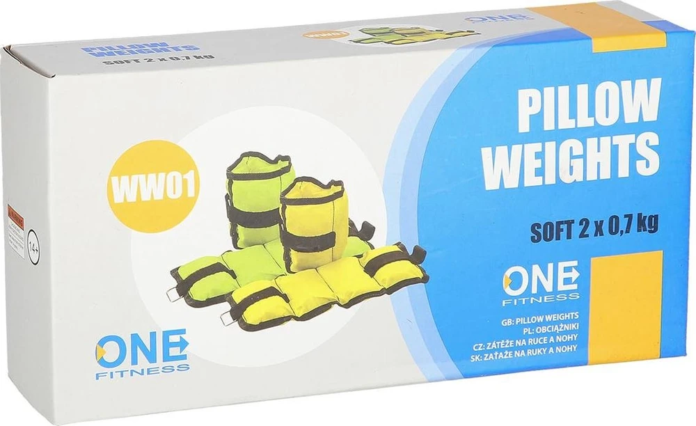 HMS Kojų ir rankų svoriai One Fitness WW01, geltoni - 2 x 0,7kg