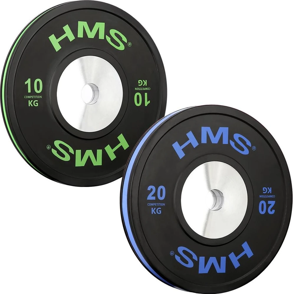 HMS olimpinis guminis svorio diskas BTBR, 10 kg