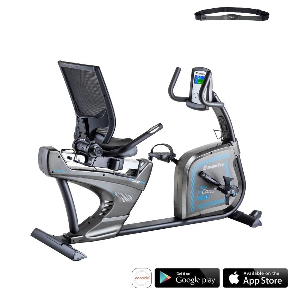 Horizontalus dviratis treniruoklis inSPORTline inCondi R600i PRO (iki 200kg, smagr. 7kg)