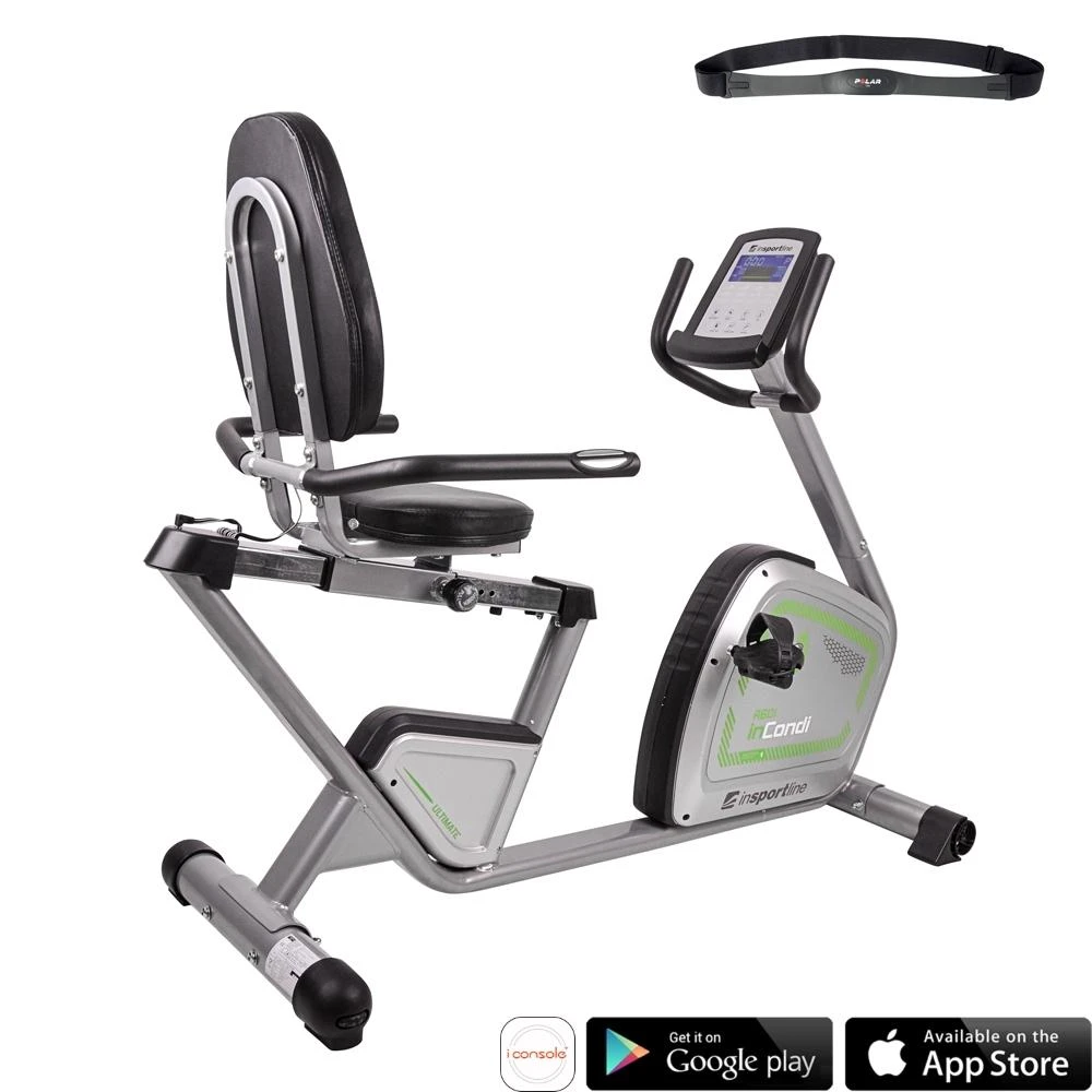 Horizontalus dviratis treniruoklis inSPORTline inCondi R60i (iki 150kg, smagr. 9kg)