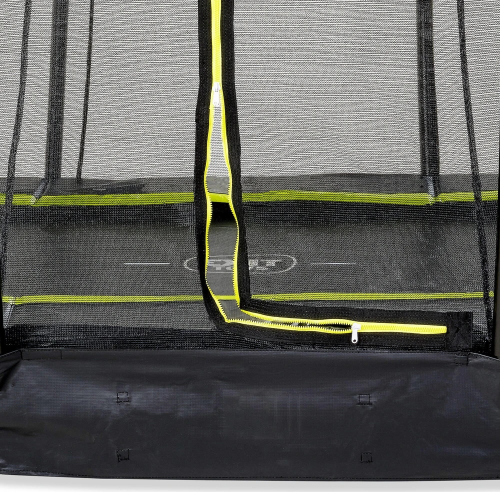 EXIT Silhouette įleidžiamas į žemę batutas ø244 cm su apsauginiu tinklu – juodas