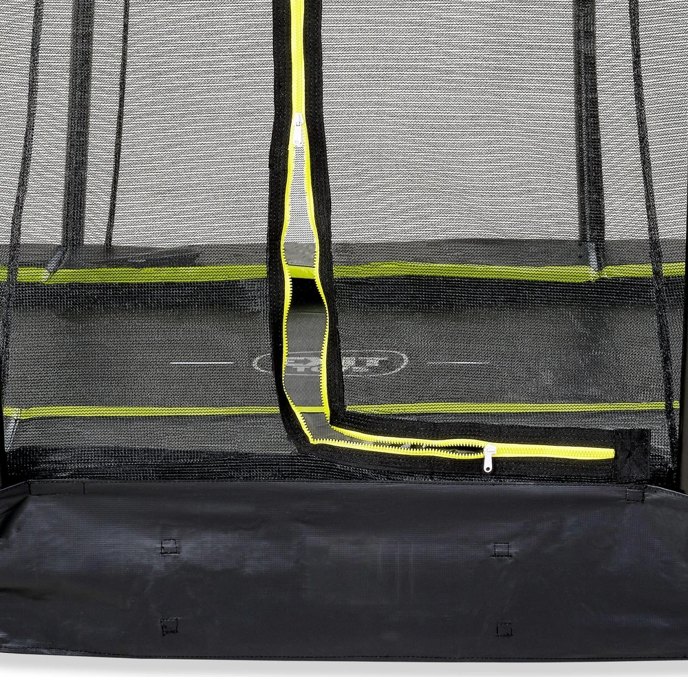EXIT Silhouette įleidžiamas į žemę batutas ø244 cm su apsauginiu tinklu – juodas