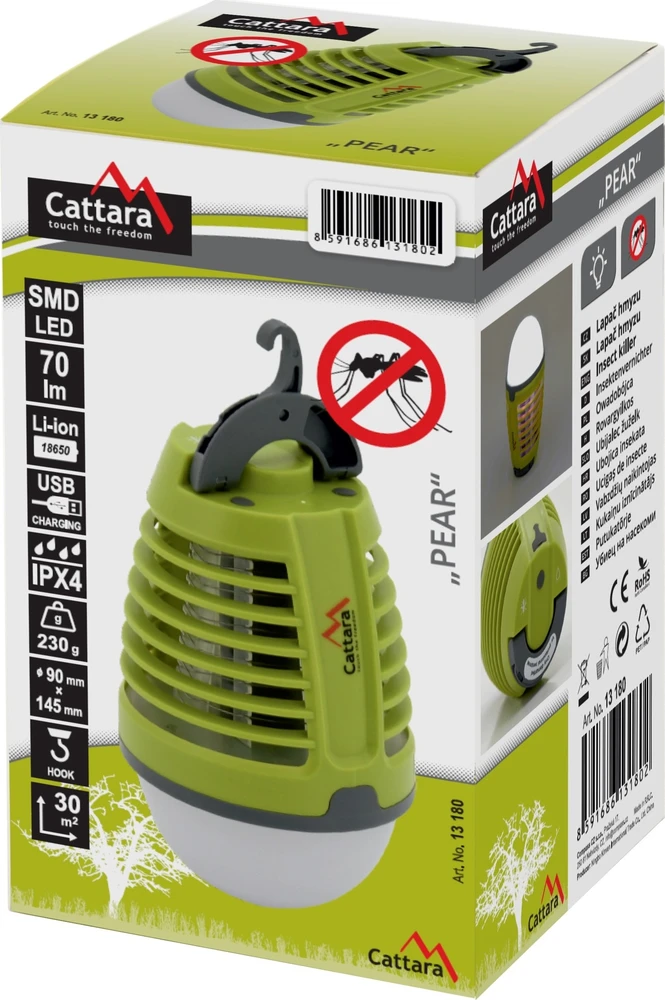 Įkraunamas žibintas + vabzdžių gaudyklė Cattara Pear