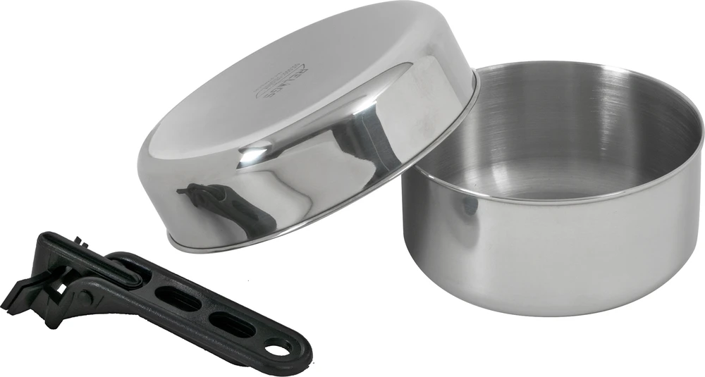 Indų rinkinys BasicNature Stainless Steel Biwak Junior